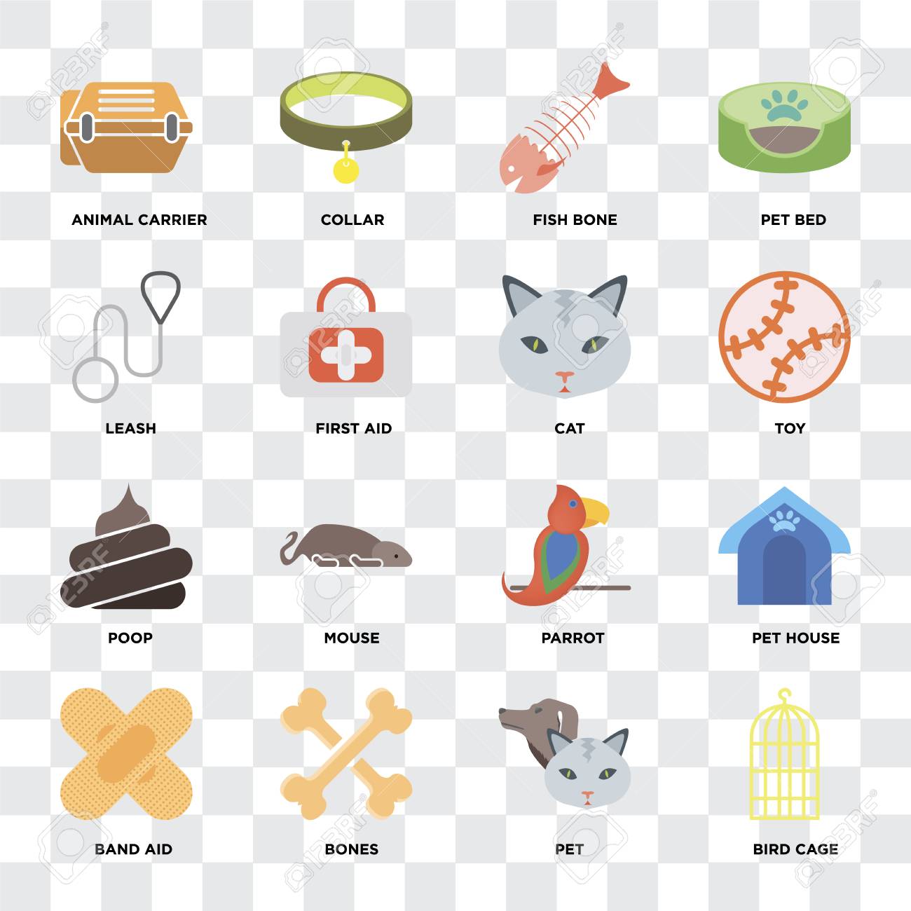 set of 16 icons