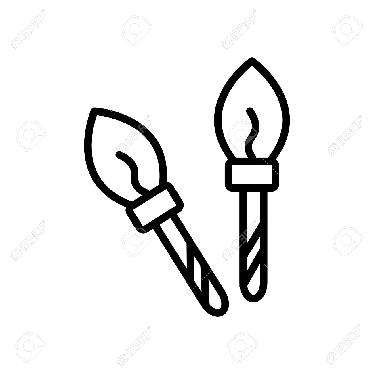 Paint Brush Icon Vector Isolated On White Background Paint Brush