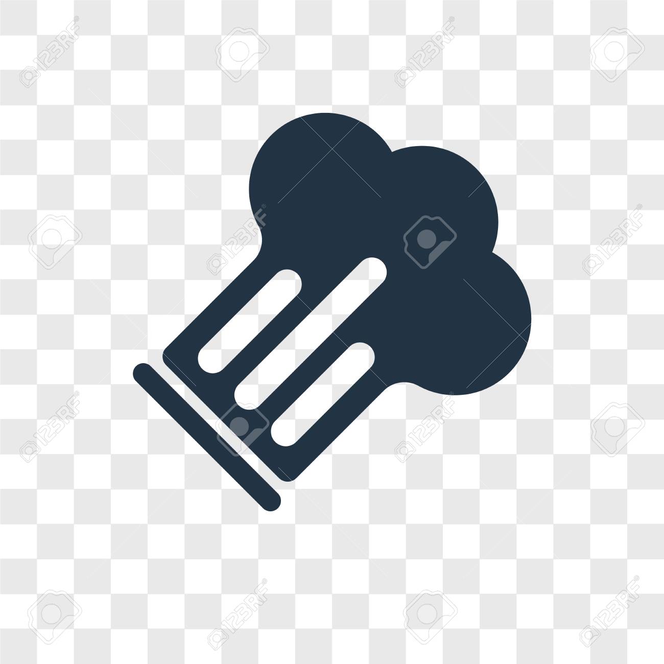 Chef Hat Vector Icon Isolated On Transparent Background Chef