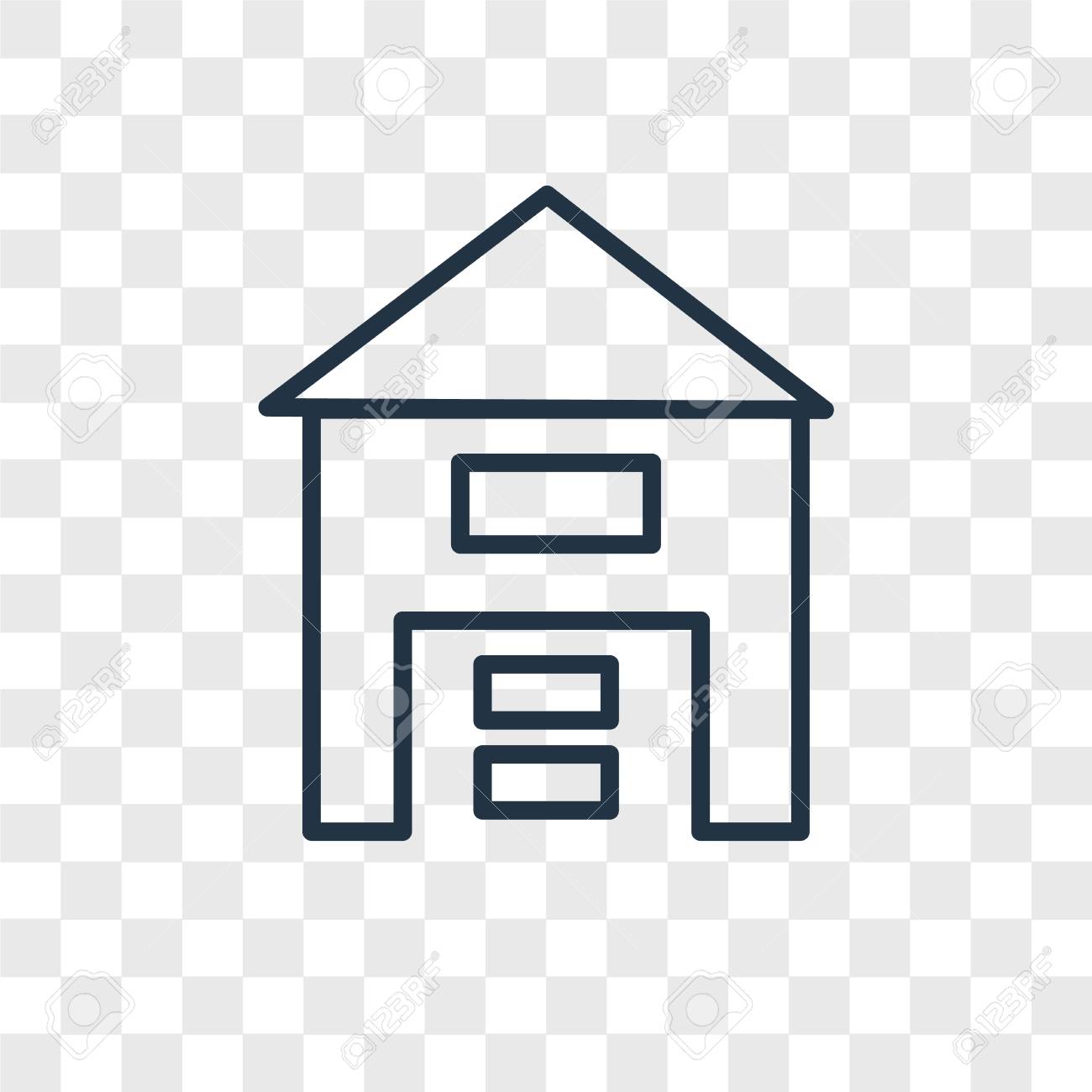 Warehouse Vector Icon Isolated On Transparent Background Warehouse Logo Concept Royalty Free Cliparts Vectors And Stock Illustration Image 107701266