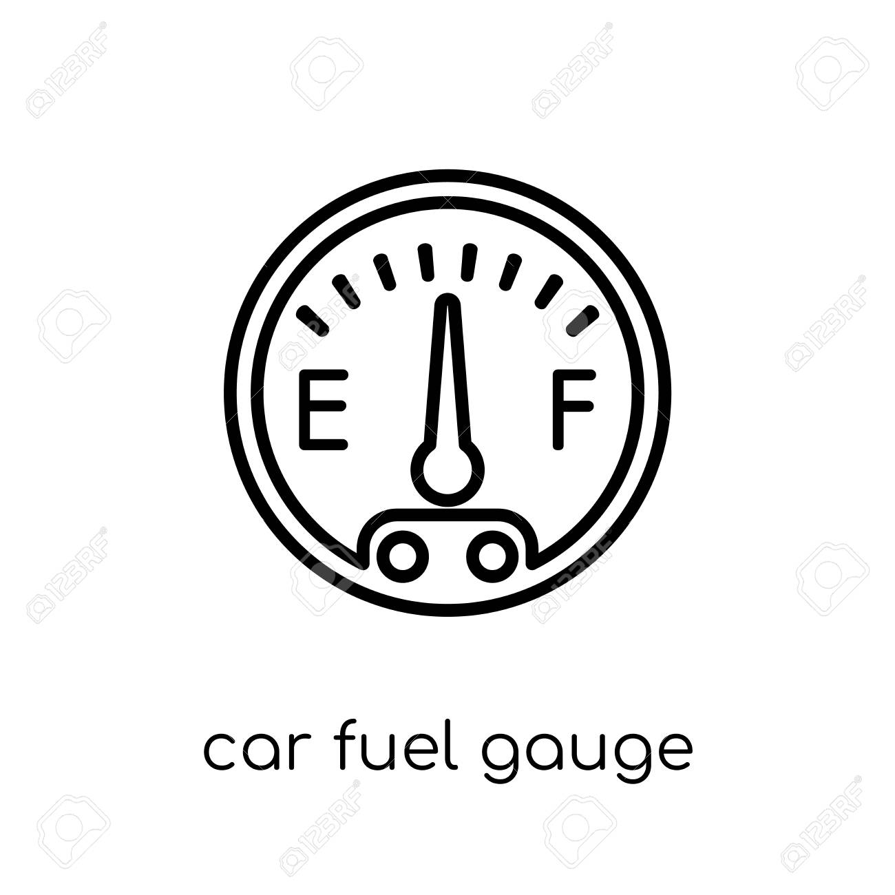 Car Fuel Gauge Icon. Trendy Modern Flat Linear Vector Car Fuel Gauge Icon  On White Background From Thin Line Car Parts Collection, Outline Vector  Illustration Royalty Free SVG, Cliparts, Vectors, and Stock, image size:1300x1300