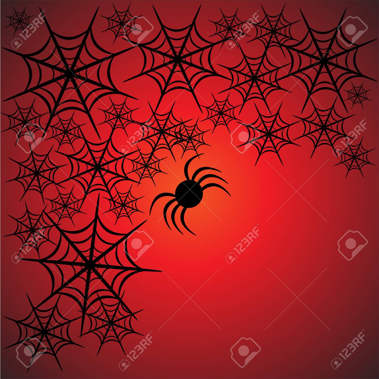 美しいアート創造的なカラフルなハロウィーンの休日壁紙ベクトル イラストのフレームの多くの黒いクモで 赤の背景に Webのイラスト素材 ベクタ Image 美しいアート創造的なカラフルなハロウィーンの休日壁紙ベクトル イラストのフレームの多くの黒いクモで 赤の背景に Webのイラスト素材 ベクタ Image