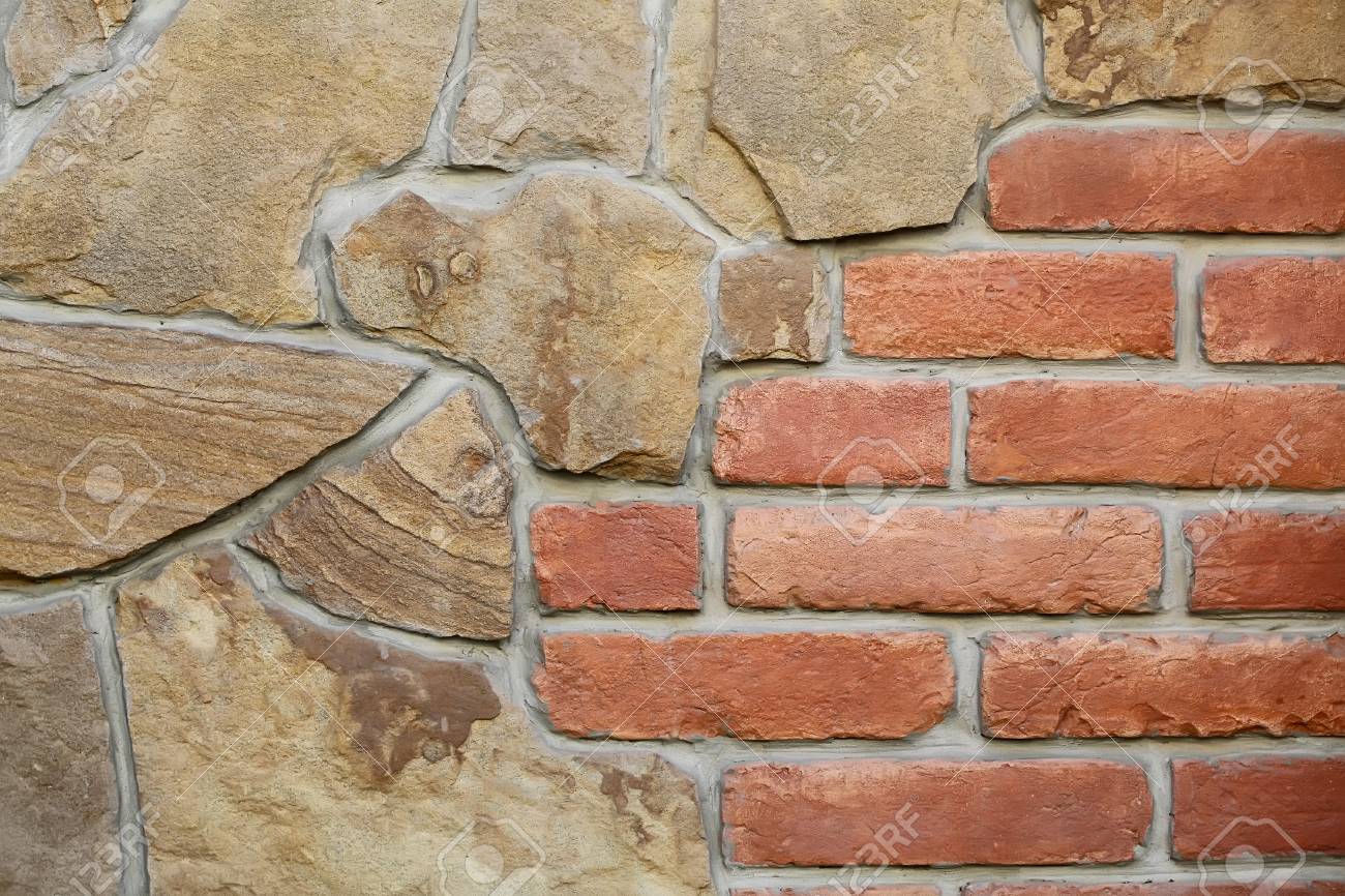 Foto De Primer Plano De La Pared Exterior Hecha De Piedras De