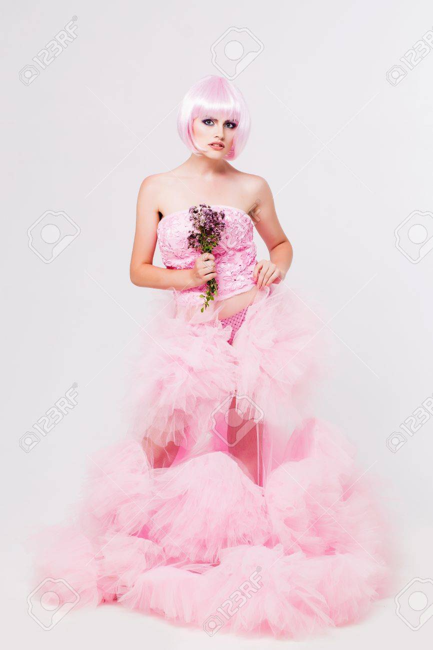 Sexy Glamour Girl Or Woman With Fashionable Makeup On Pretty