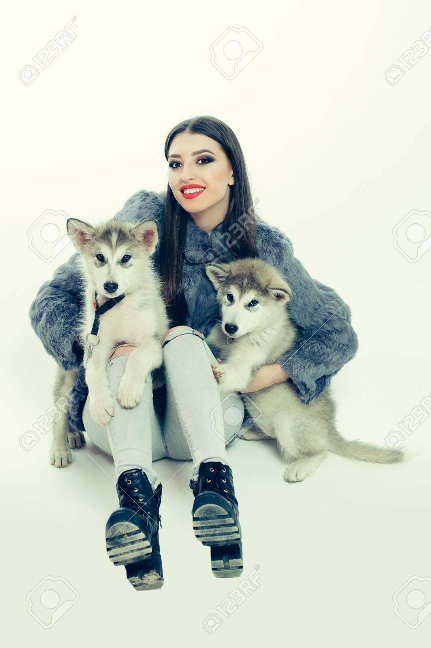 husky fur coat
