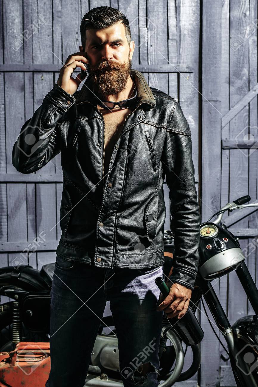 leather hipster jacket