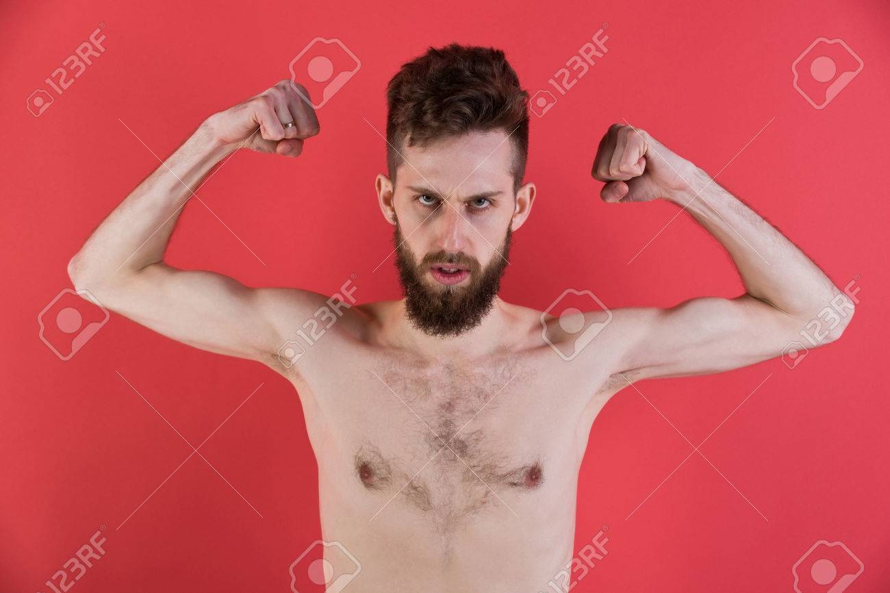 Худая сиськи Анорексия. Худой Человек Или Бородатый Парень Хипстер С Серьезным Лицом И Голое Тонкое Тело, Грудь И Торс С Анорексией На Красном Фоне Фотография, картинки, изображения и сток-фотография без роялти. Image 78076689