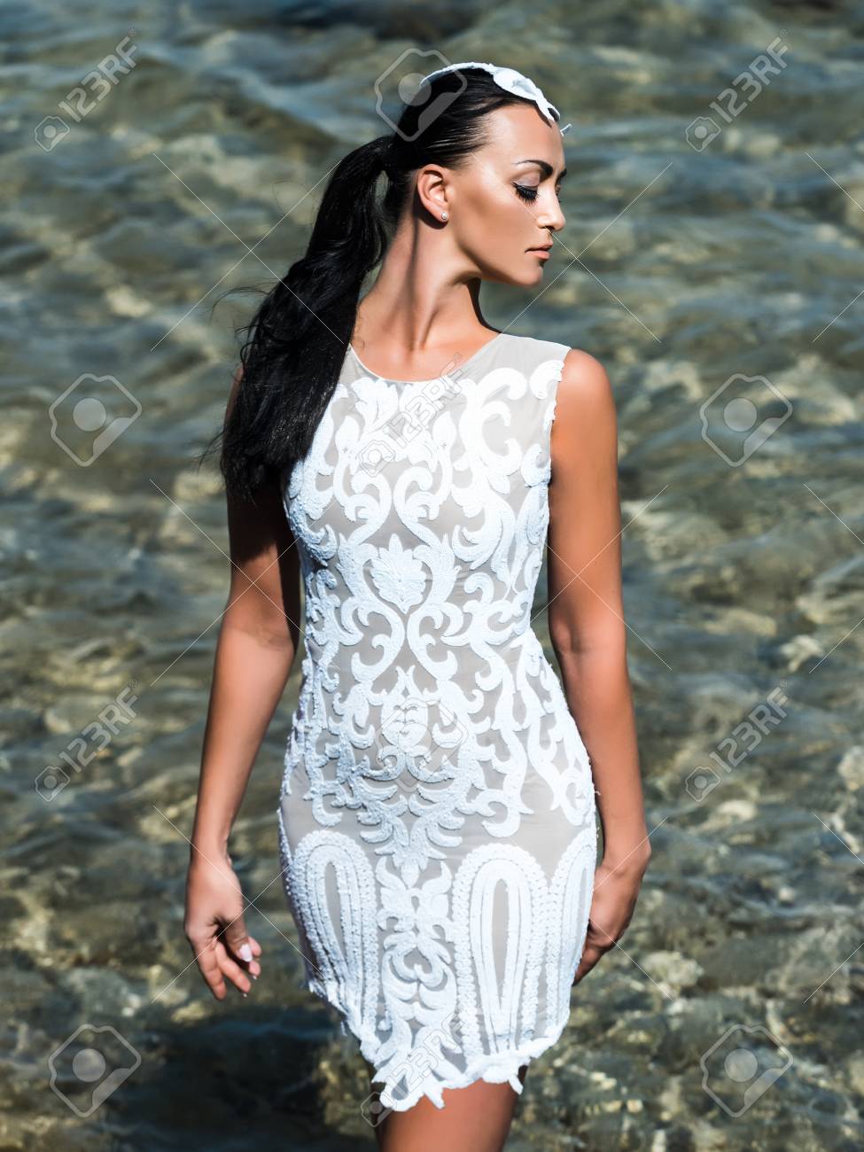 white honeymoon dress