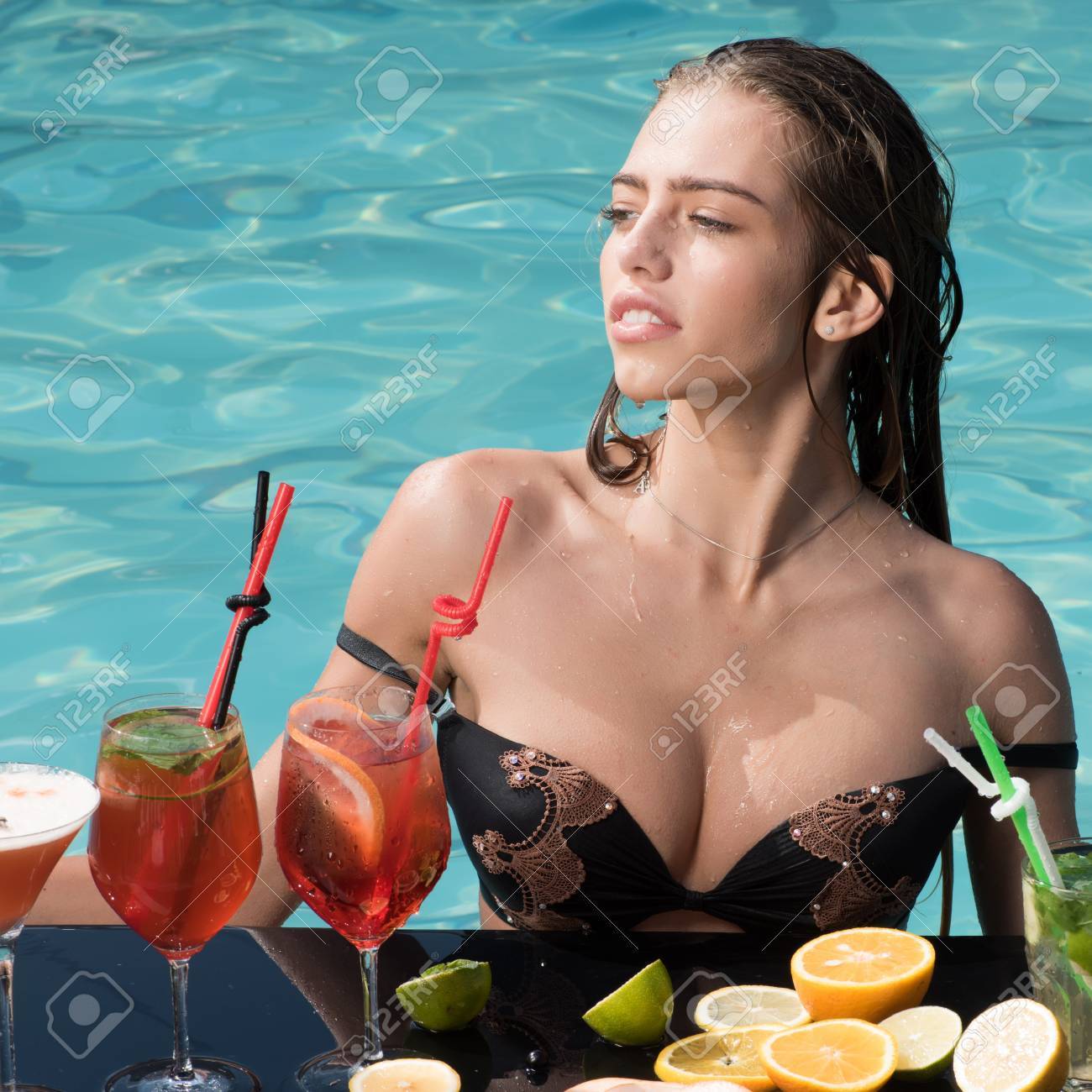 Sexy woman food