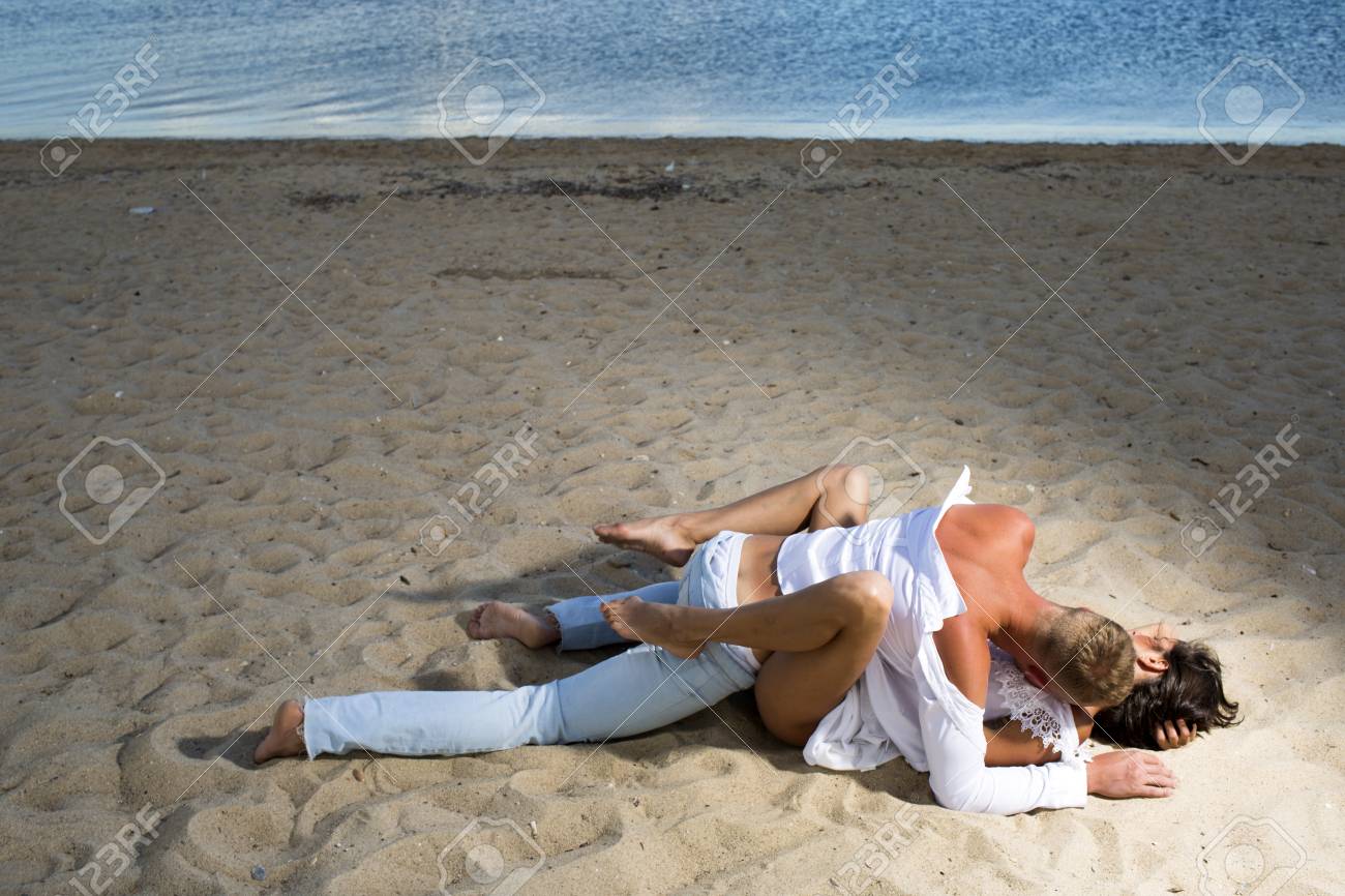 Family And Valentines Day. Summer Holidays And Paradise Travel Vacation. Sexy Woman And Man Have Sex Games photo