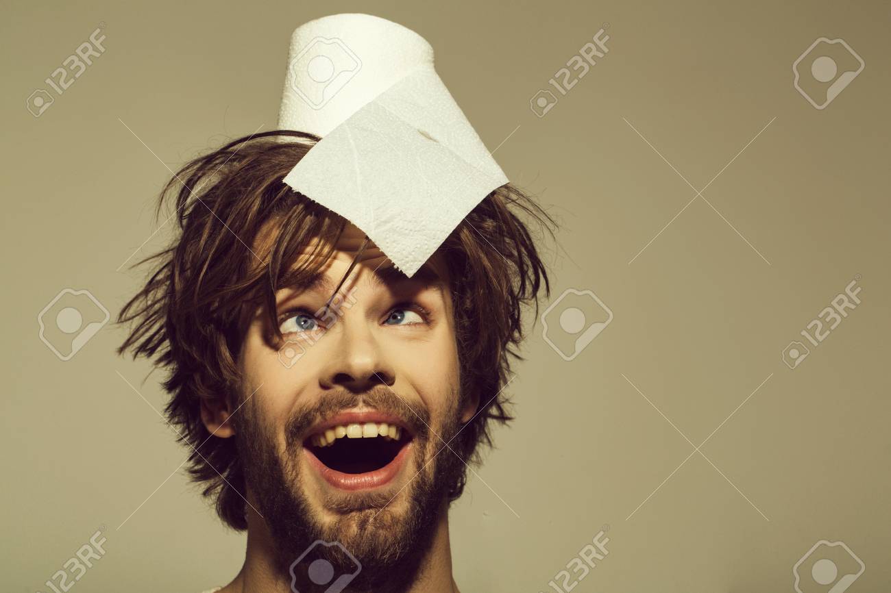toilet paper hat