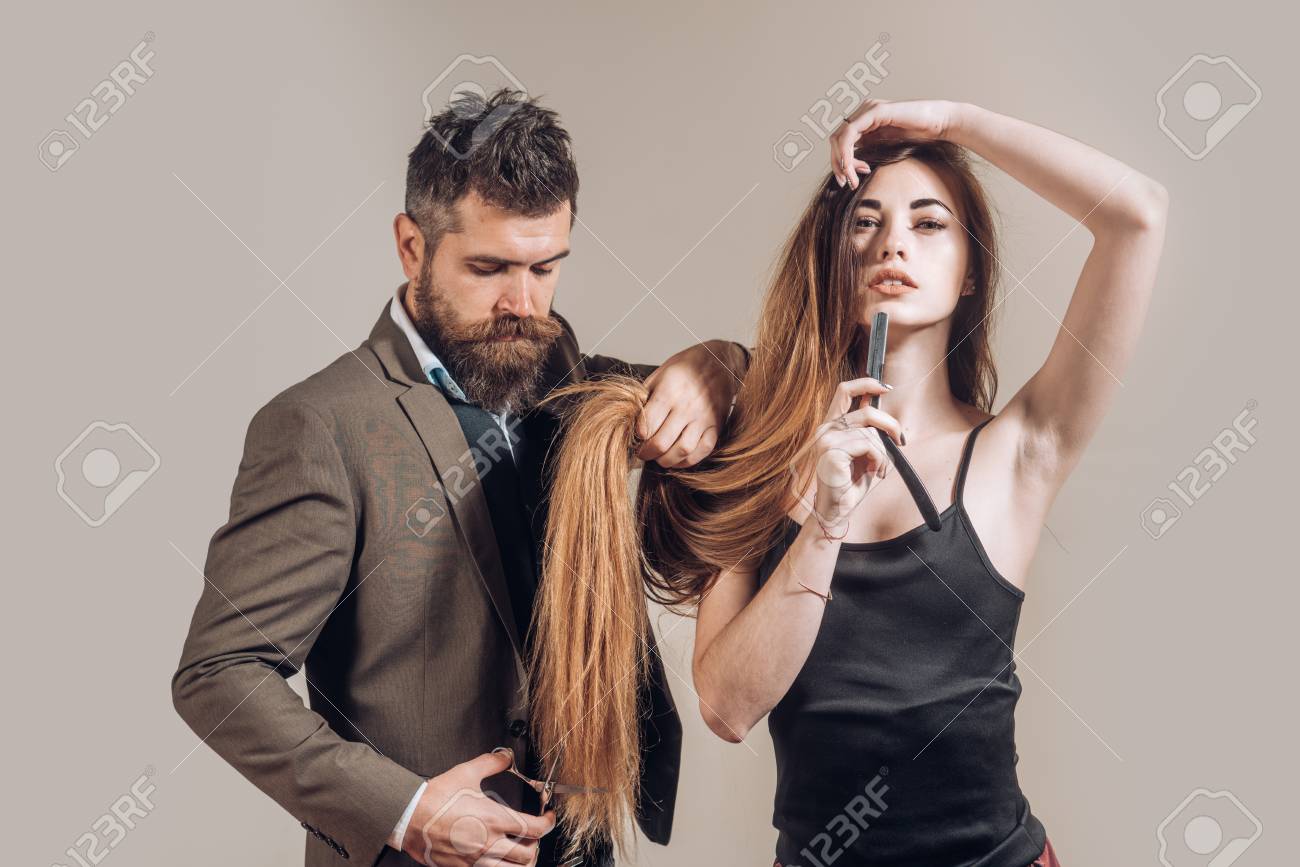 Long Hair Fashion Haircut Balm On Dry Body Parts To Turize