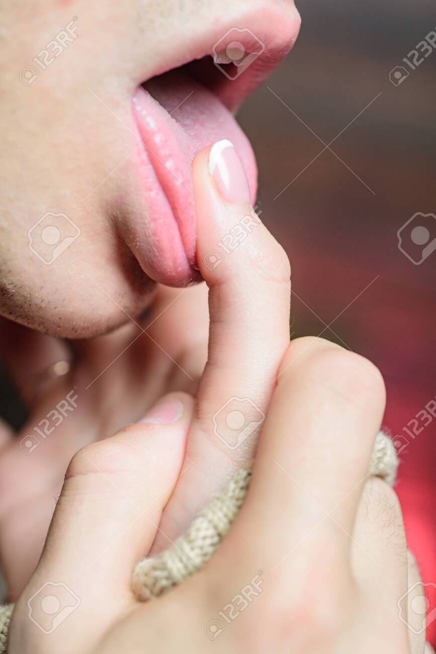 Close Up Shot Of Mouth And Fingers. Idea Of Image Erotic Relationships.  Passionate Kiss, Provocative Sexy. Stock Photo, Picture and Royalty Free  Image. Image 124924513., image size:867x1300