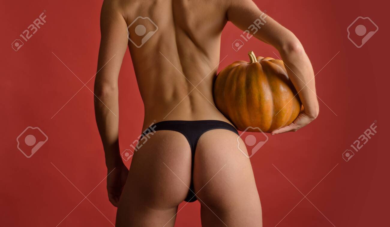 Nude Woman Witch With Halloween Hat And