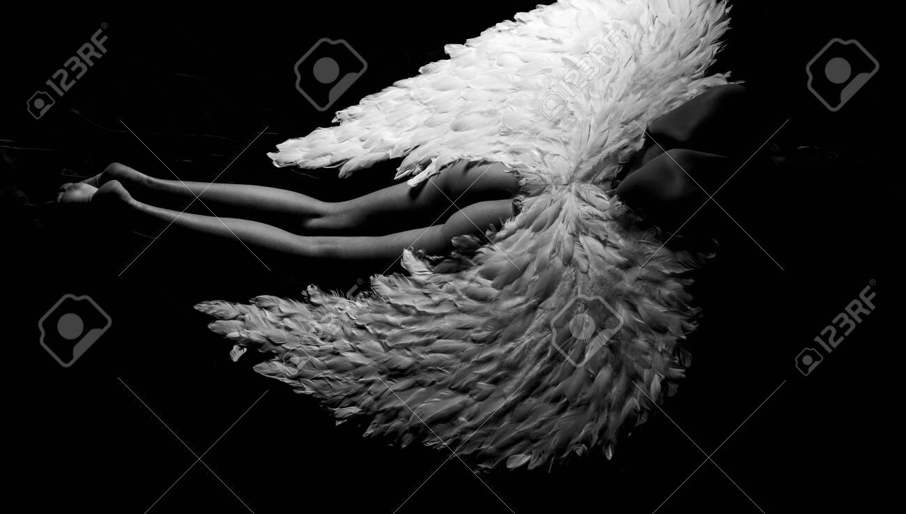 Dark Angel. Valentines Day Symbol. Angel Girl. Cupid Woman. Sexy Ass  Female. Erotic Buttocks Stock Photo, Picture and Royalty Free Image. Image  140119314.