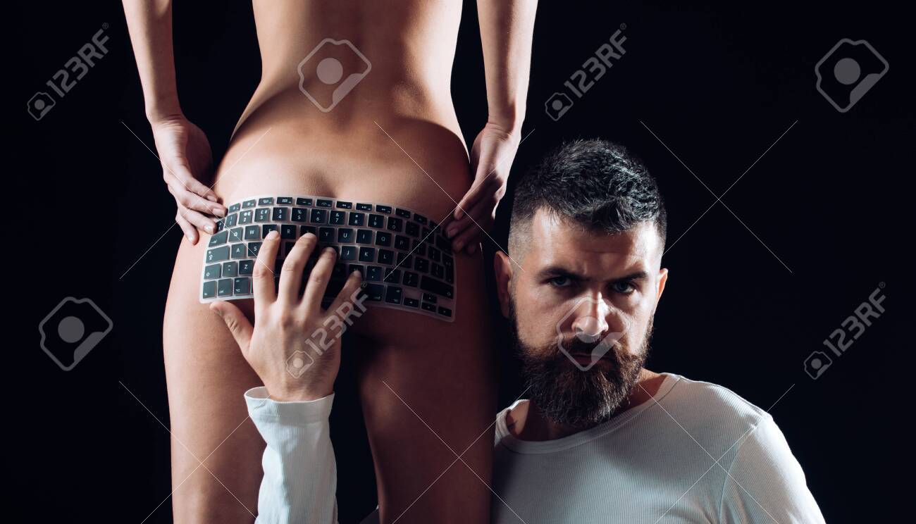 Beautiful Young Couple Sitting At Home Using Laptops. On-line Sex Video  Chat On Laptop. Marriage Problems And Sexual Health. Social Media, Sex  Dating. Stock Photo, Picture and Royalty Free Image. Image 156950425.