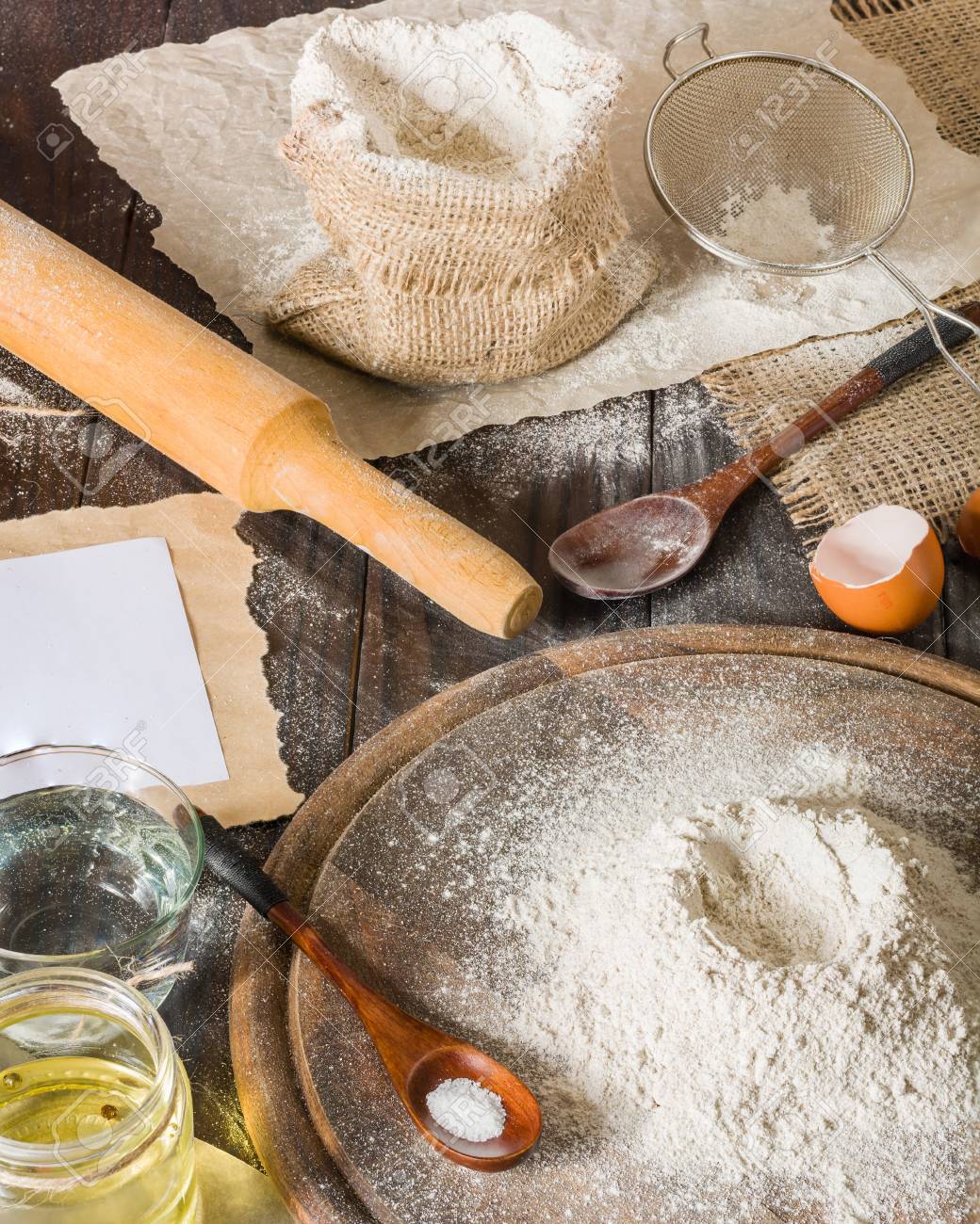 ingredients for cooking dough
