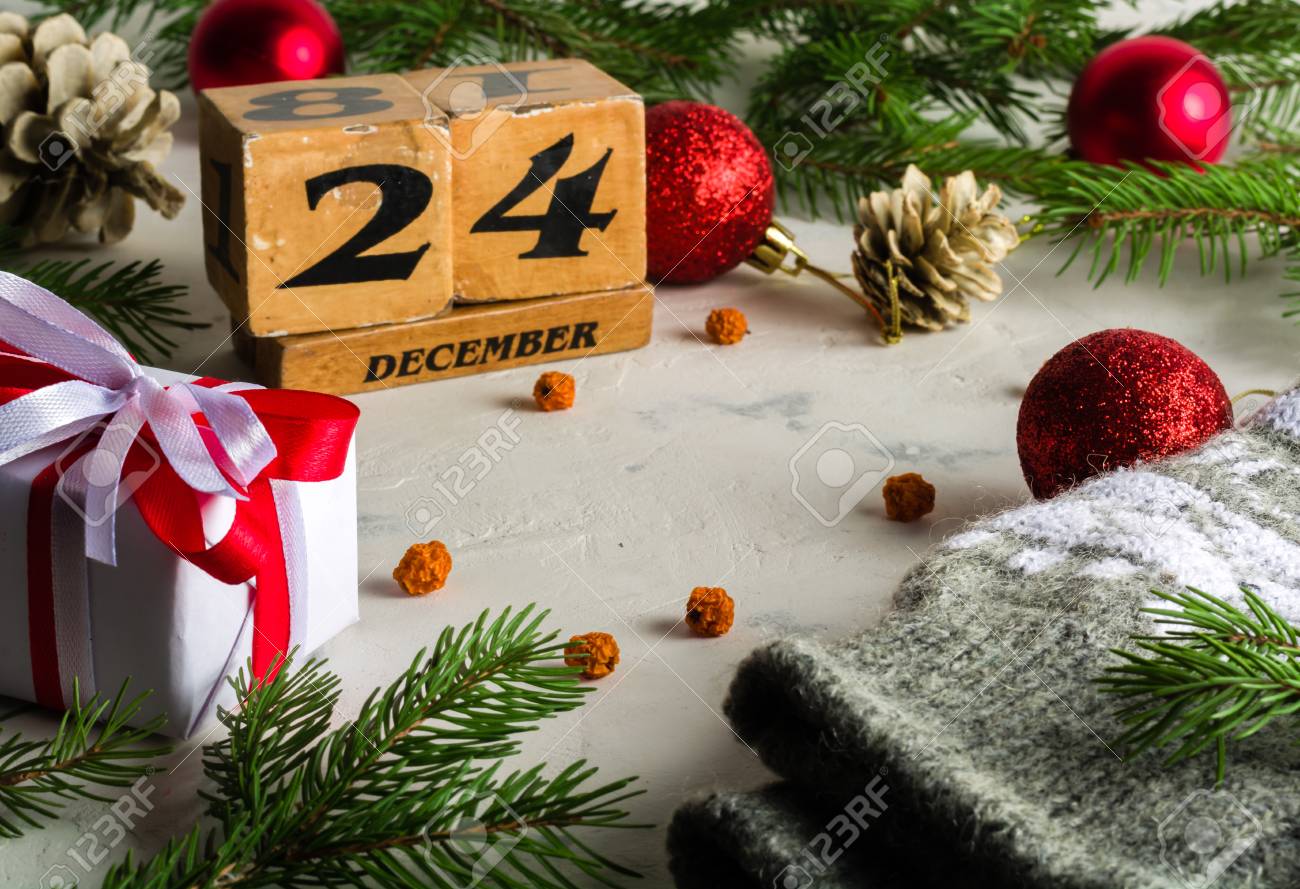 Eve, Christmas. December 24th. Winter Time. Light Blank For A Postcard Or Congratulations. Stock Photo, Picture and Royalty Free Image. Image 90416841.