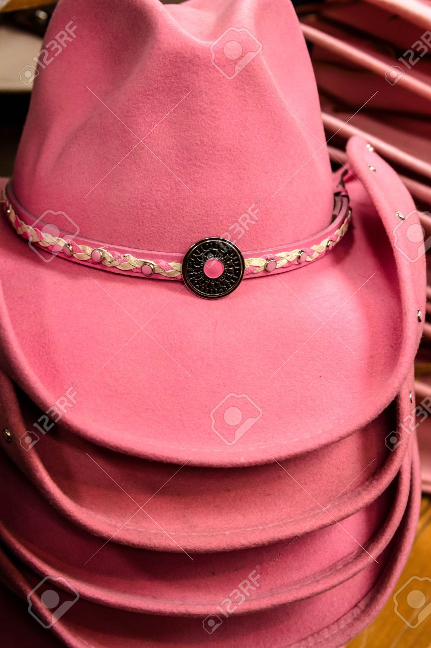 ladies pink cowboy hat