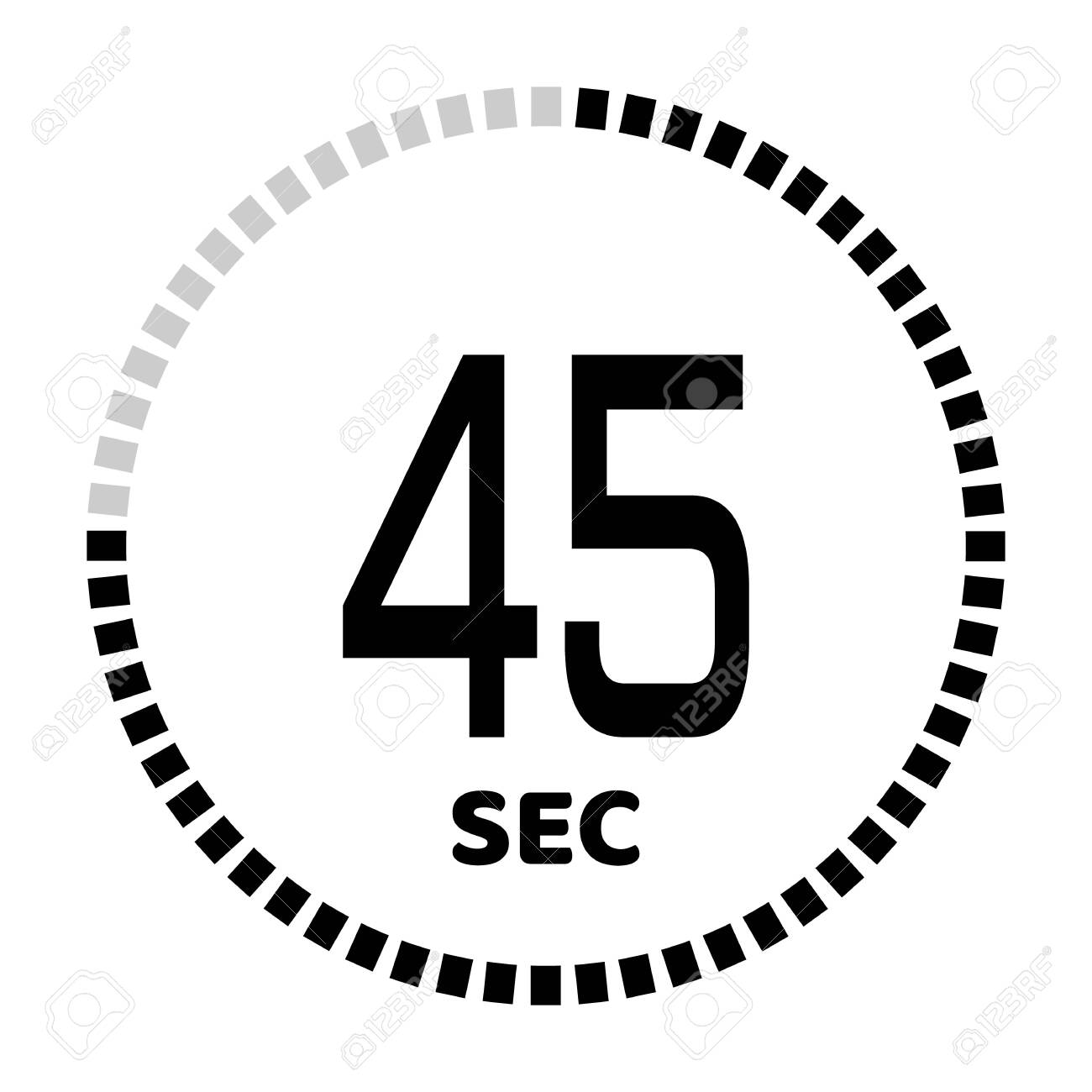 The 45 Seconds Stopwatch Icon Digital Timer Digital Countdown Timer Vector Icon Clock And Watch Timer Royalty Free Cliparts Vectors And Stock Illustration Image 128856571