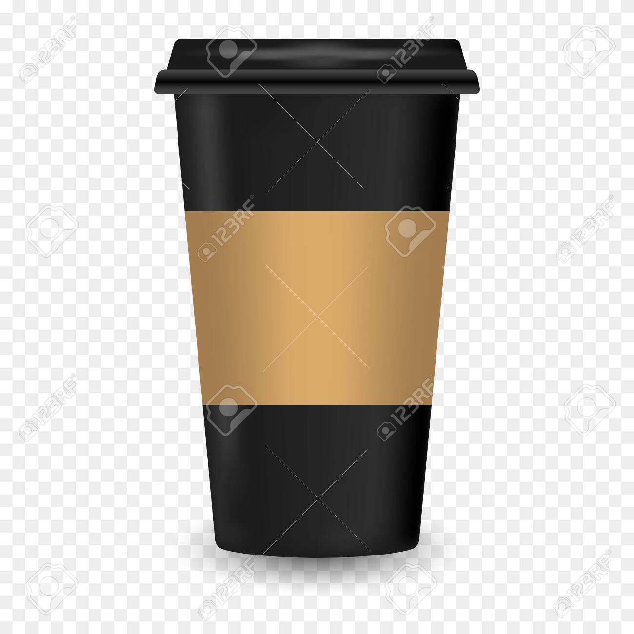 Download 3d Realistic Of Black Paper Coffee Cup Design Template For Graphics Royalty Free Cliparts Vectors And Stock Illustration Image 141419857