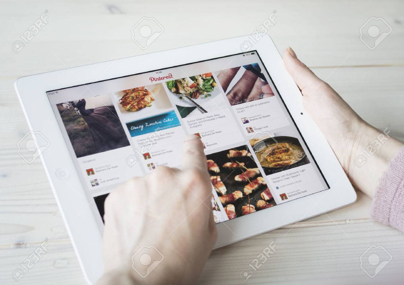 Pinterest on tablet pc or iPad - 25694960 Pinterest on tablet pc or iPad - 25694960