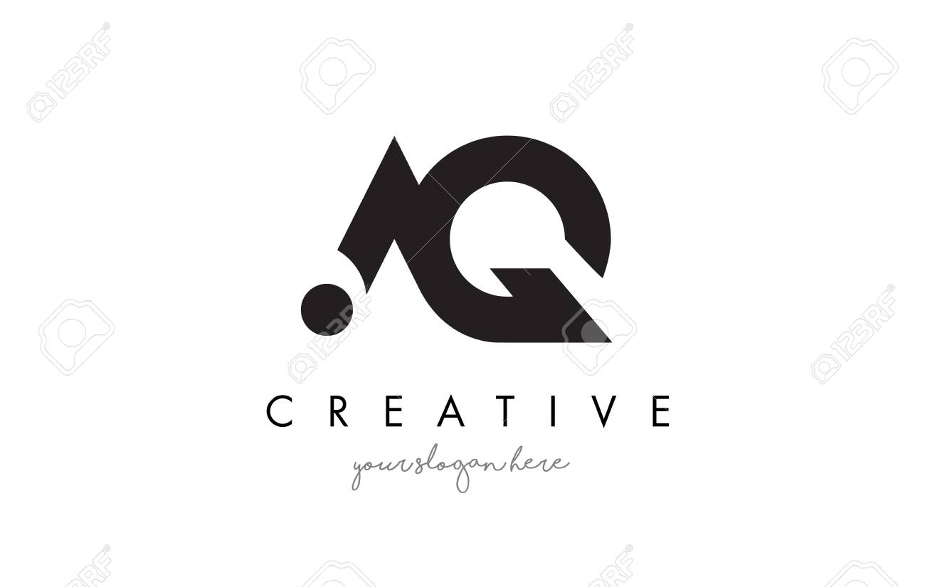 Aq Letter Logo Design With Creative Modern Trendy Typography