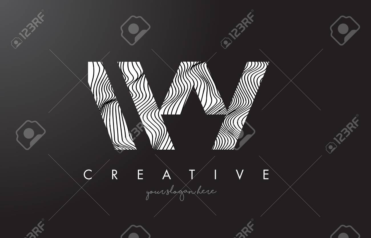 ワイオミング州 W Y 文字ロゴ ゼブラ線テクスチャ デザイン ベクトル イラスト のイラスト素材 ベクタ Image 77474934