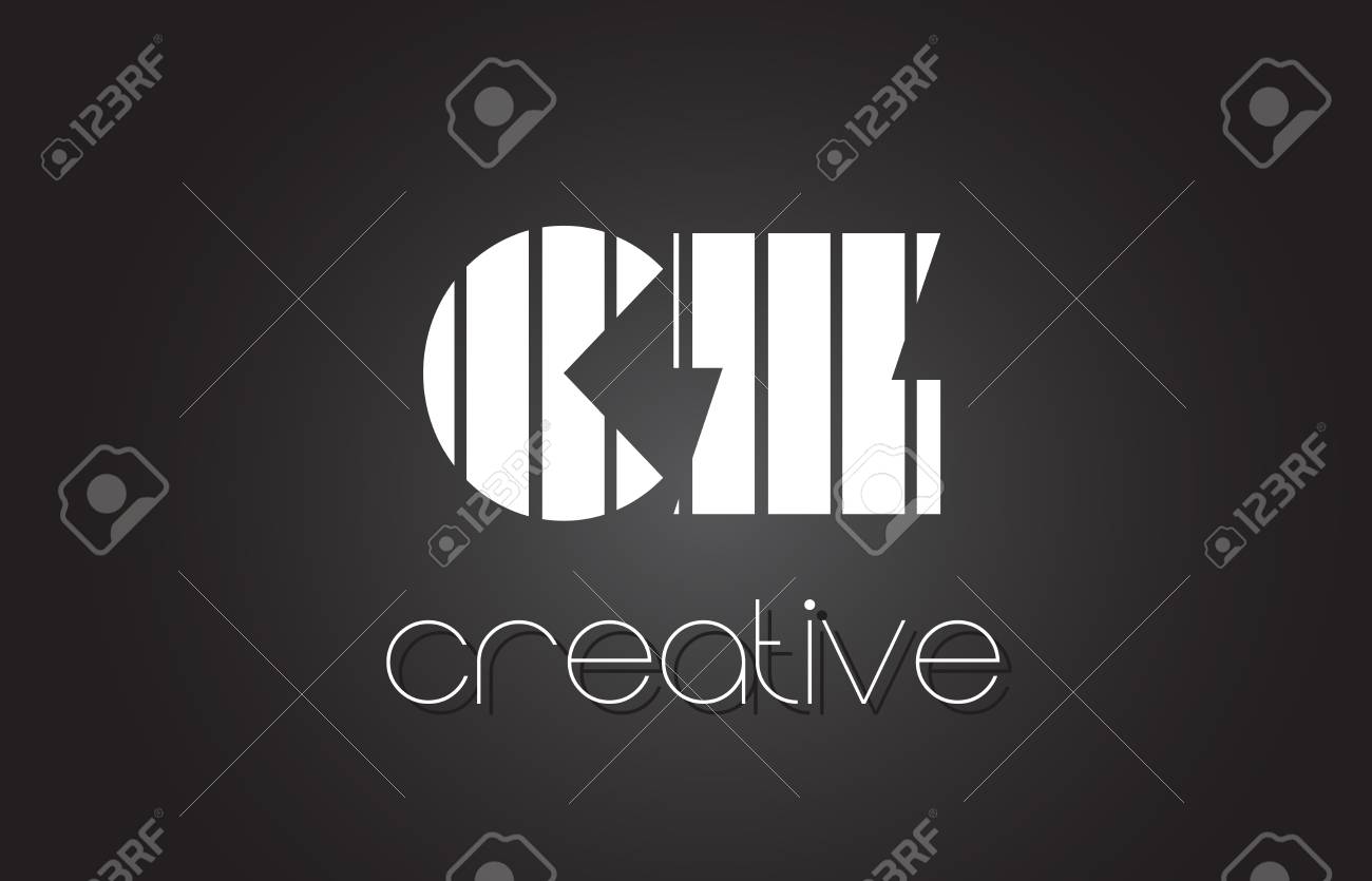 Cz C Z クリエイティブ文字ロゴ デザイン白と黒のライン のイラスト素材 ベクタ Image