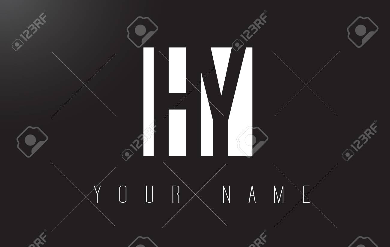 Hy の手紙ロゴ黒と白文字の負の空間デザイン のイラスト素材 ベクタ Image 7997
