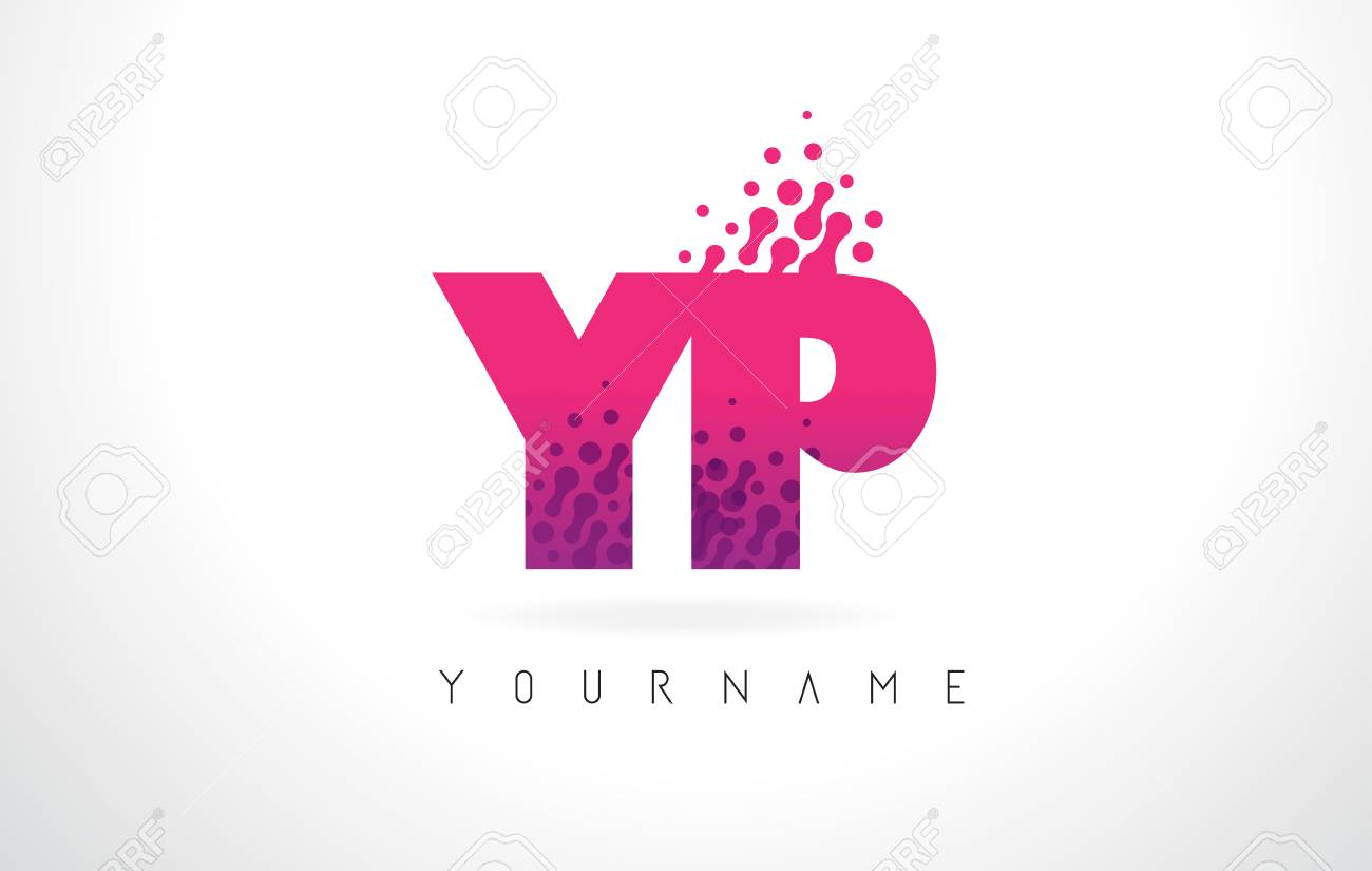 Logotipo De La Letra Yp Yp Con Letras Rosadas Y Diseno De Puntos De Particulas De Color Purpura Ilustraciones Vectoriales Clip Art Vectorizado Libre De Derechos Image