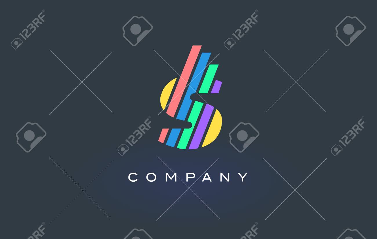S 文字ロゴ デザインと色鮮やかなレインボー ライン ベクトル 虹文字アイコン イラストのイラスト素材 ベクタ Image S 文字ロゴ デザインと色鮮やかなレインボー ライン ベクトル 虹文字アイコン イラストのイラスト素材 ベクタ Image