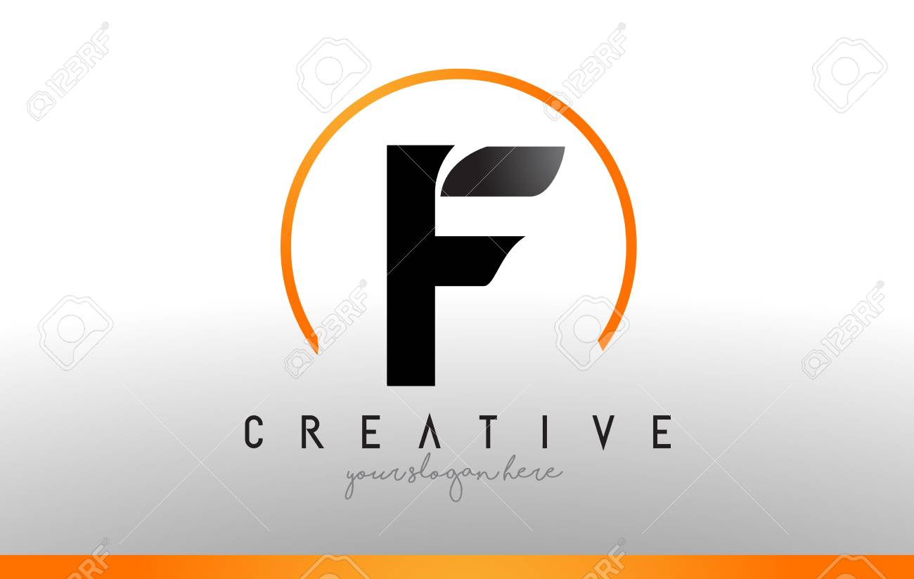 F Letter Logo Design With Black Orange Color. Cool Modern Icon Letters Logo  Vector. Royalty Free SVG, Cliparts, Vectors, and Stock Illustration. Image  86897557., image size:1300x824