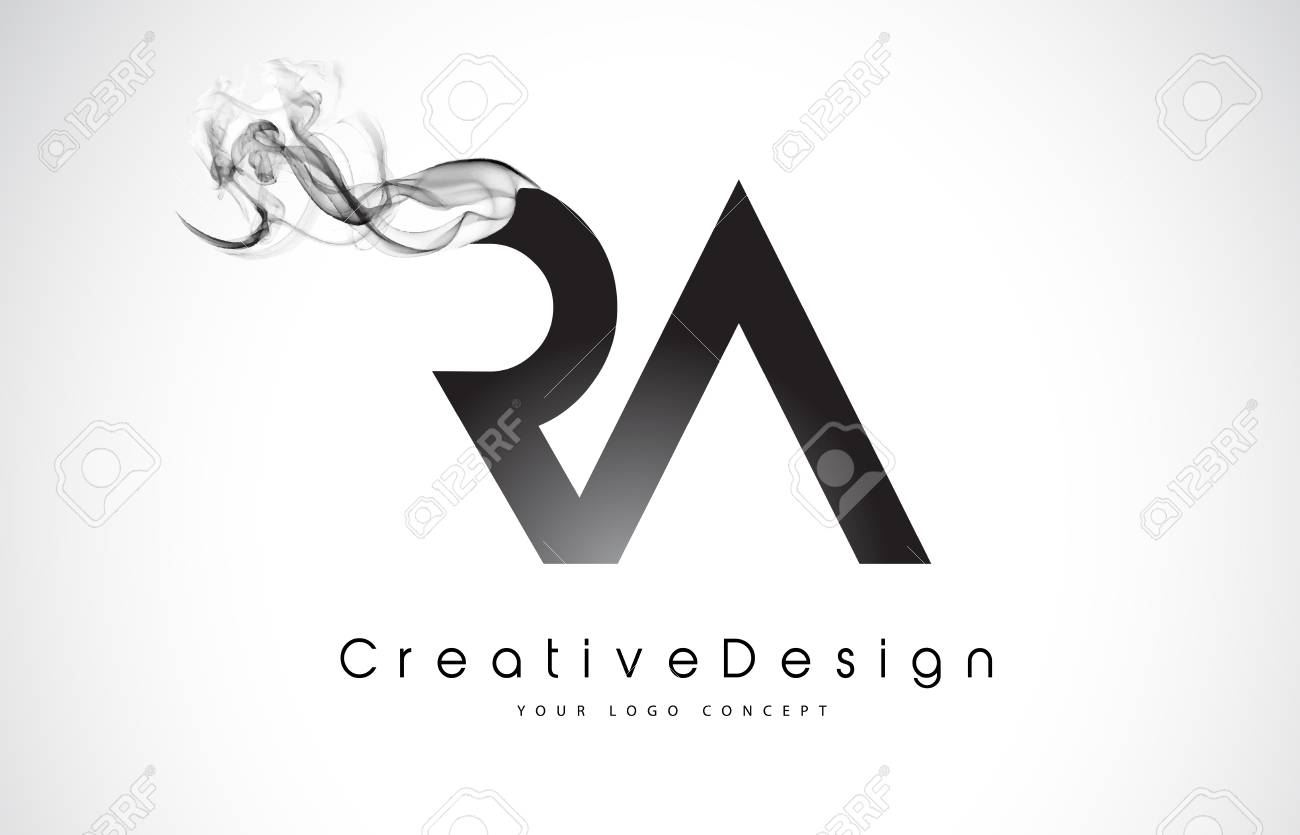 RA Letter Logo Design with Black Smoke. Creative Modern Smoke Letters Vector Icon Logo Illustration. - 98619848 RA Letter Logo Design with Black Smoke. Creative Modern Smoke Letters Vector Icon Logo Illustration. - 98619848