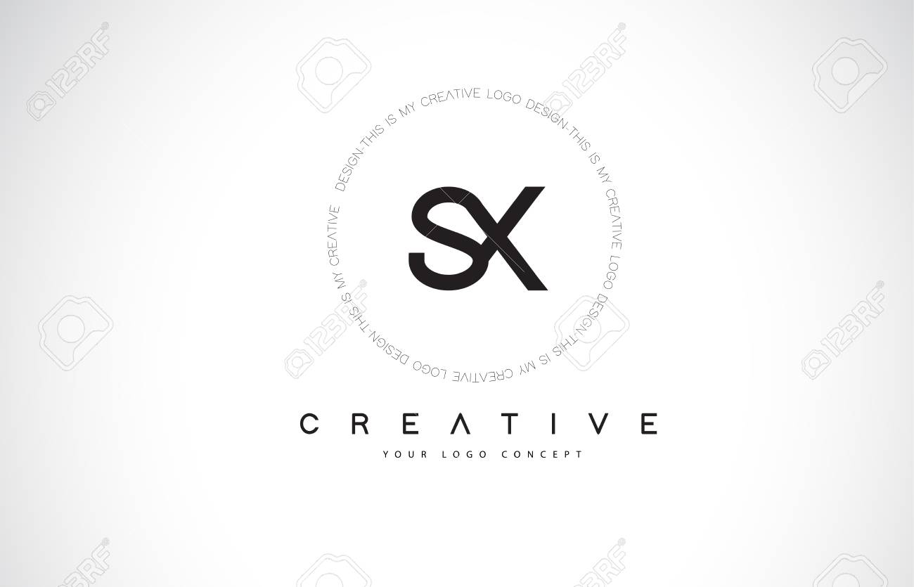 Sx S X Logo Design With Black And White Creative Icon Text Letter Royalty Free Cliparts Vectors And Stock Illustration Image 106316556