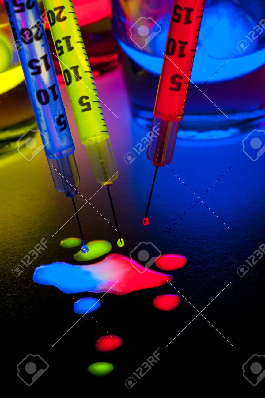 injecting glow stick
