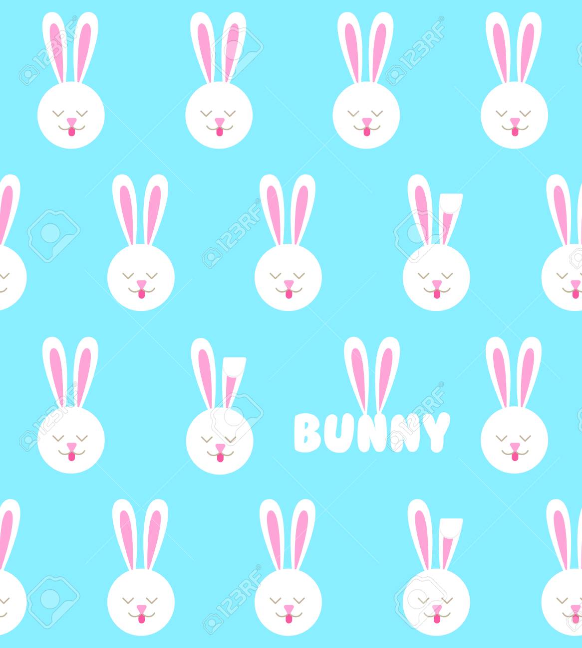 seamless pattern with bunny rabbit pattern royalty free cliparts