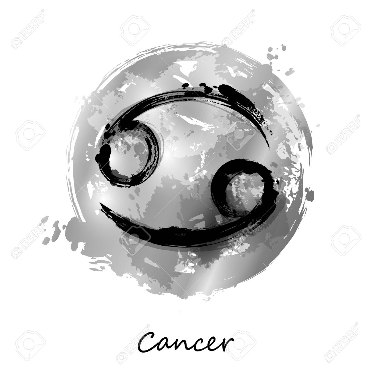 Abstract Illustration Of The Zodiac Sign Cancer Zodiac Icon