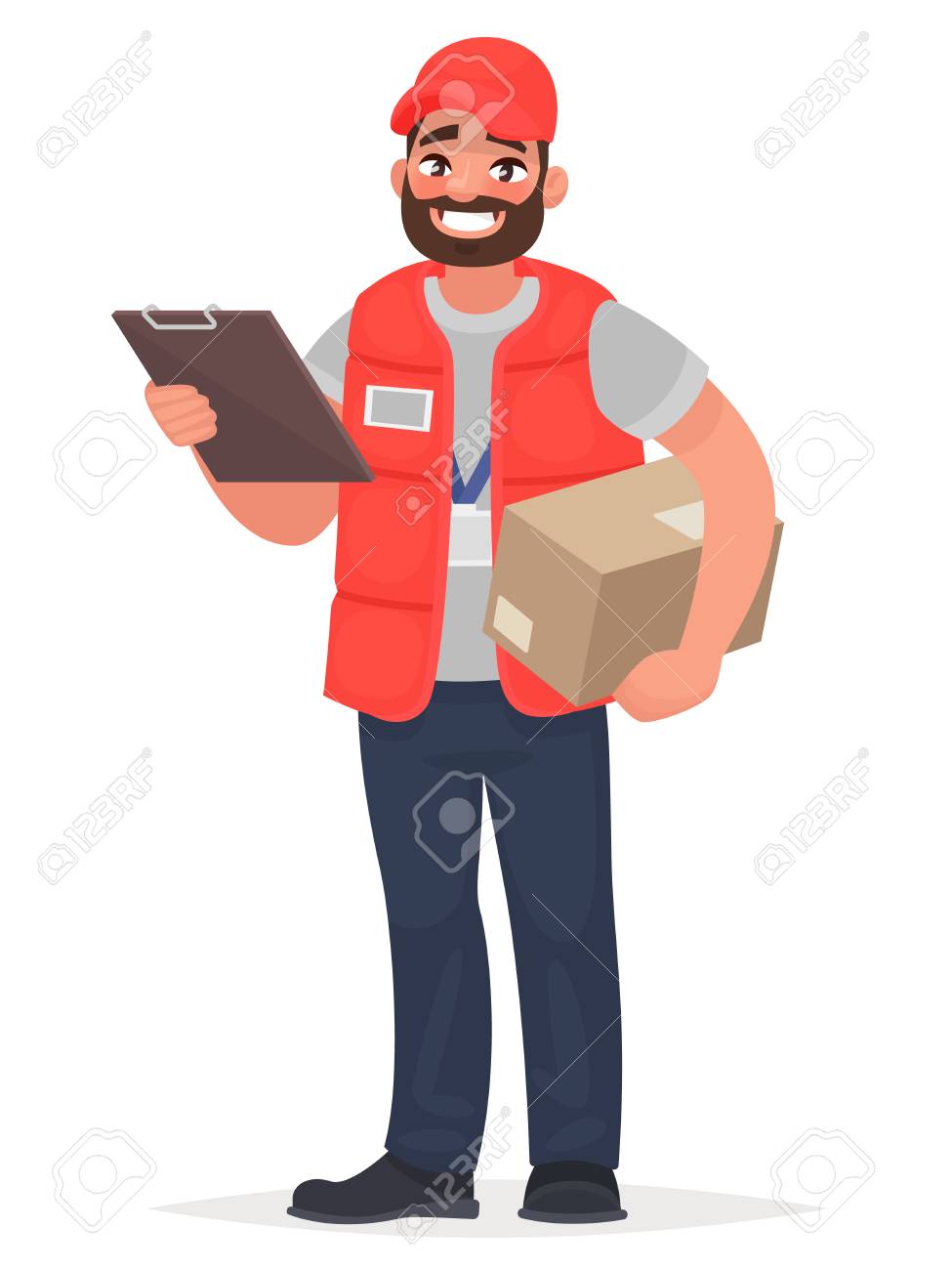 Delivery Man Icon Royalty Free Cliparts Vectors And Stock Illustration Image 91341176
