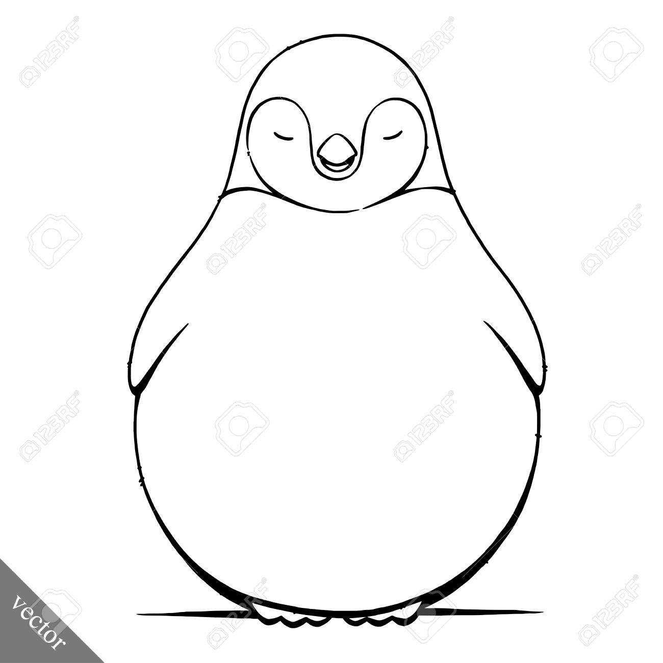 面白い漫画かわいいクールなベクトル帝国のペンギン イラストのイラスト素材 ベクタ Image