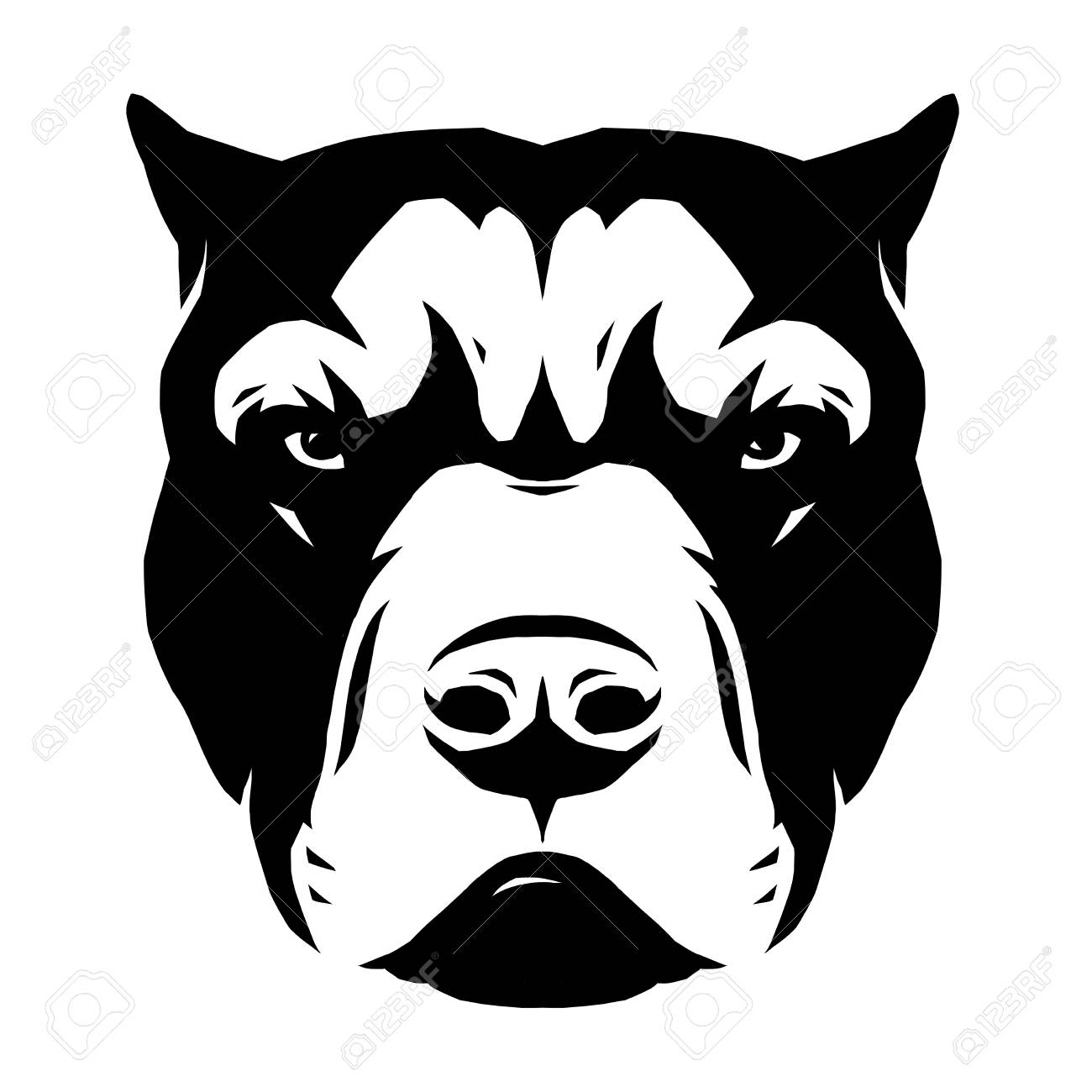 Peinture Linéaire Noir Et Blanc Dessiner Lillustration Du Chien