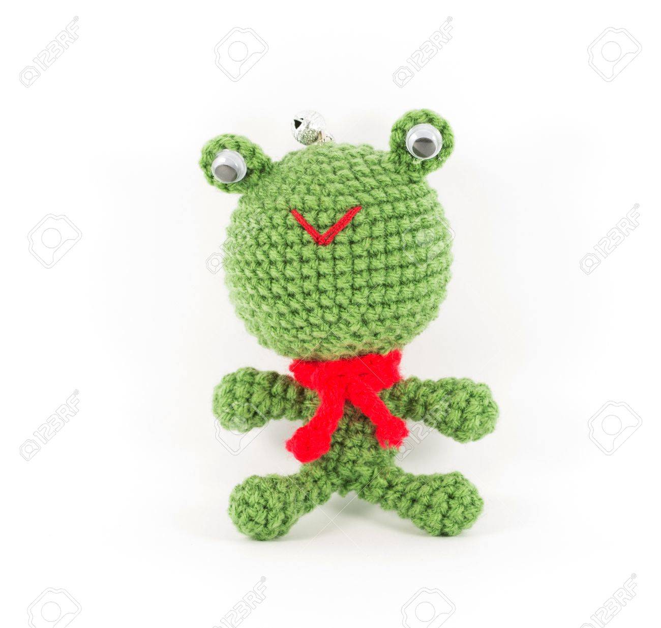 green frog doll