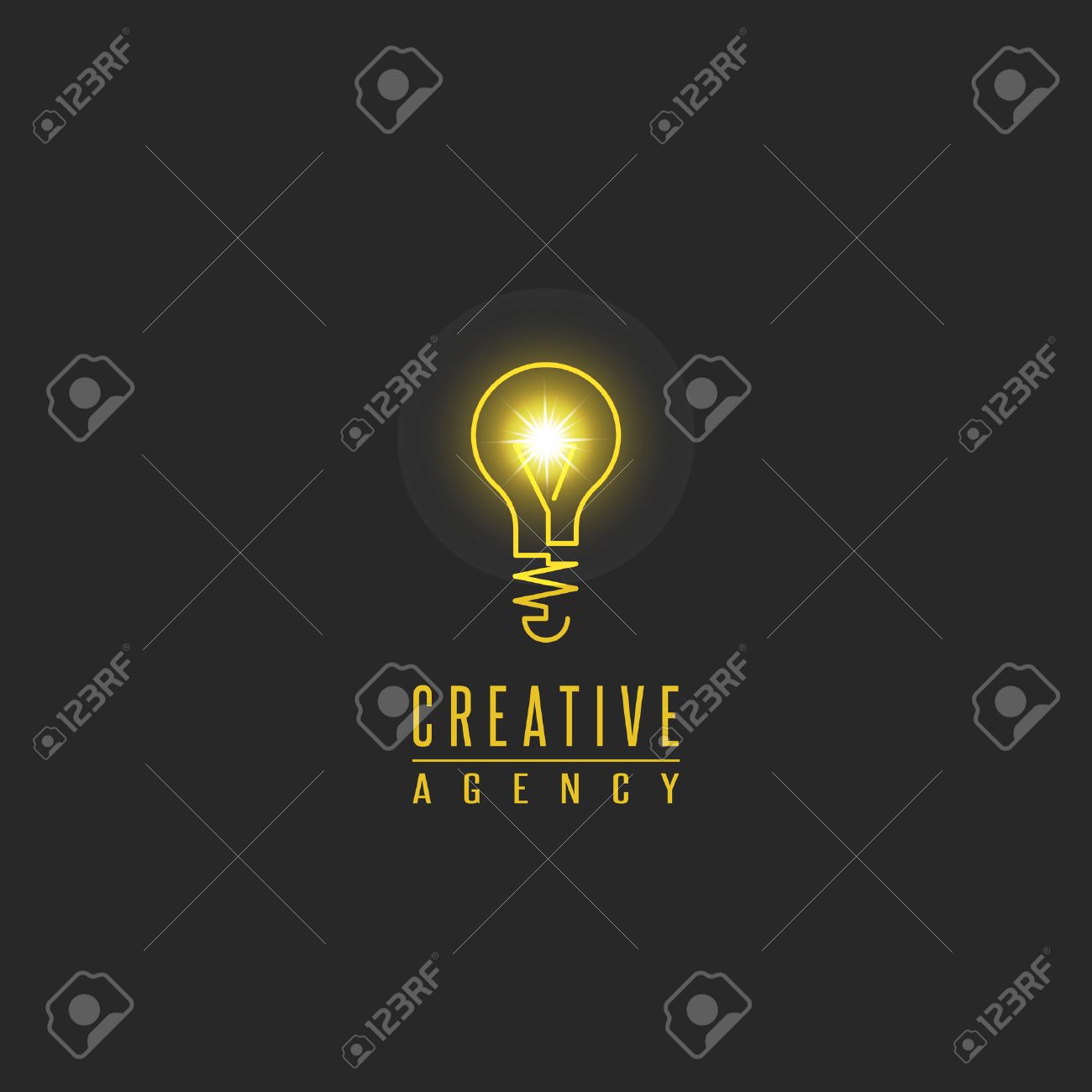 Light bulb logo, lamp shine creative innovation sign, web development, advertising, design agency emblem, idea power technology mark - 47325077 Light bulb logo, lamp shine creative innovation sign, web development, advertising, design agency emblem, idea power technology mark - 47325077
