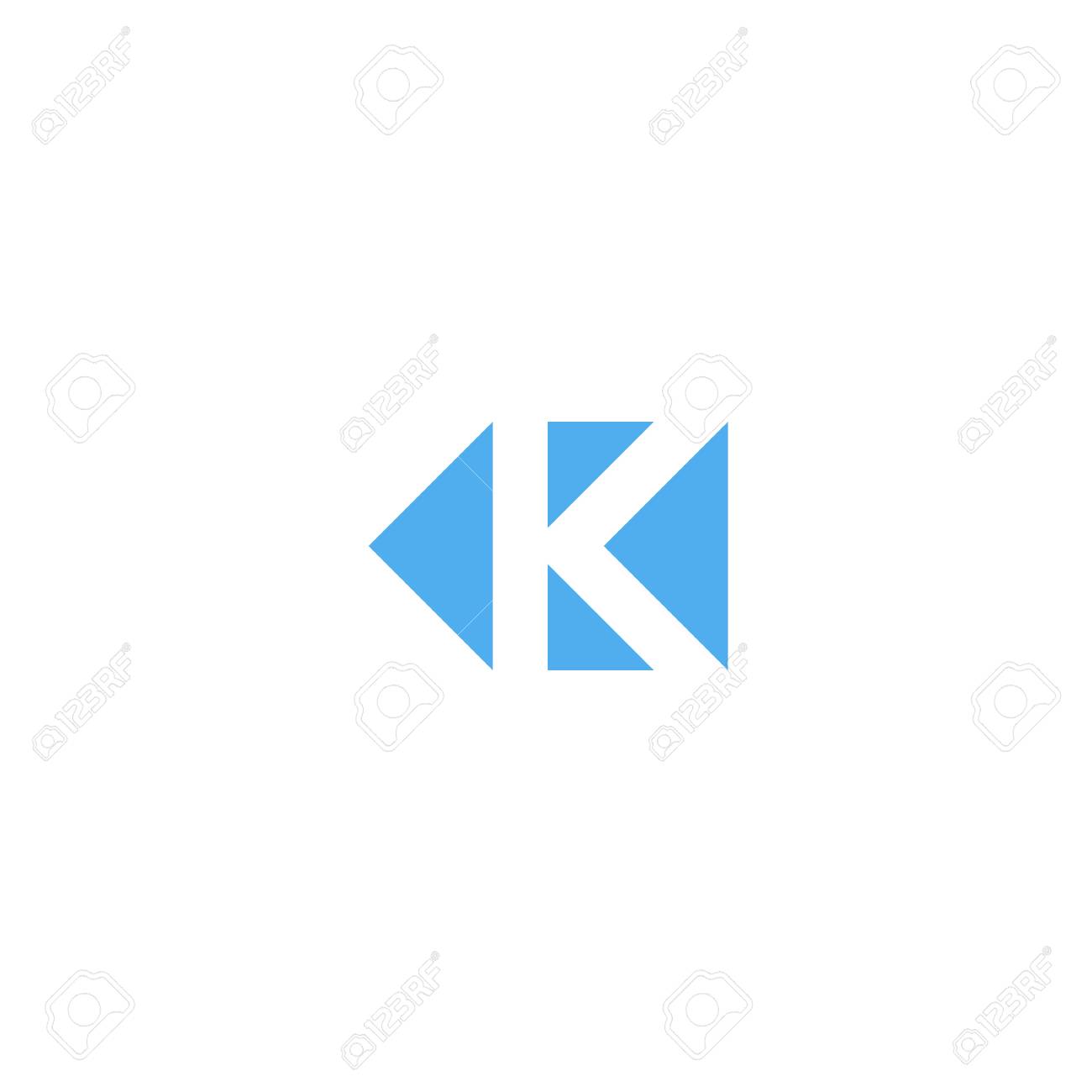Letra K Triangulo Logotipo De Forma Geometrica Estilo Minimo Elemento De Diseno De Maqueta Plantilla De Marca De La Marca Icono De Las Flechas De Direccion Ilustraciones Vectoriales Clip Art Vectorizado Libre