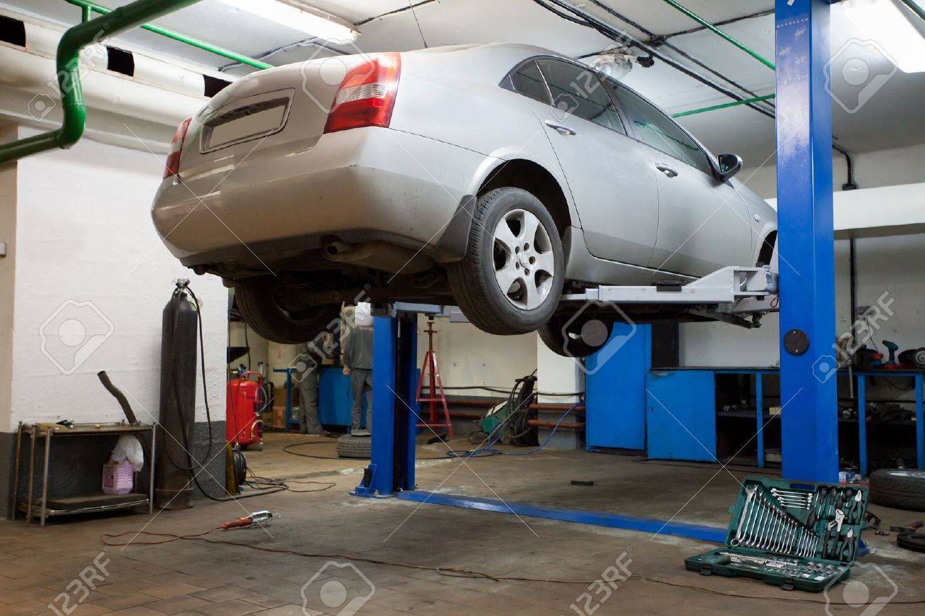 Cars In A Repair Garage Stock Photo Picture And Royalty Free Image Image