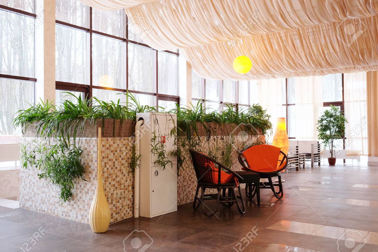 Interior Of Spa Salon Waiting Room Stock Photo Picture And