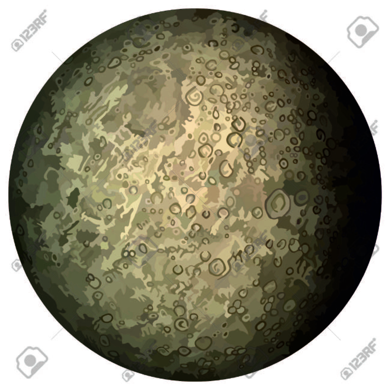 Planet Mercury Located In Solar System In Milky Way Galaxy At