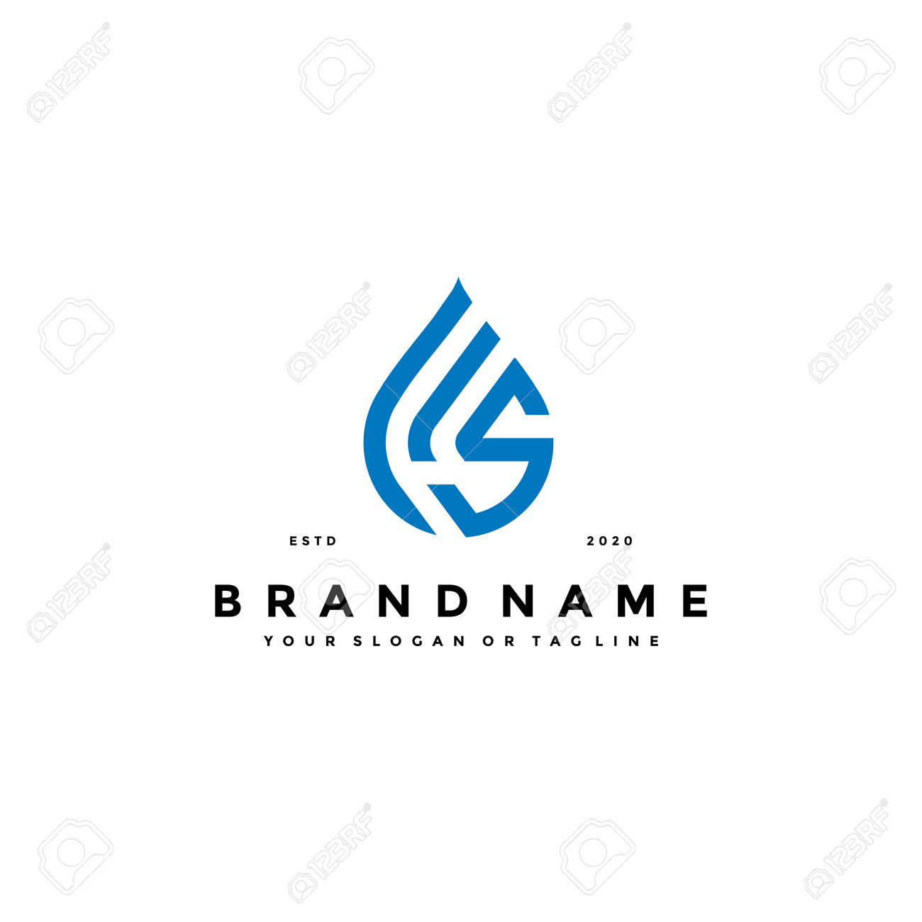 Letter S Water Drop Logo Design Vector Template Royalty Free Cliparts Vectors And Stock Illustration Image