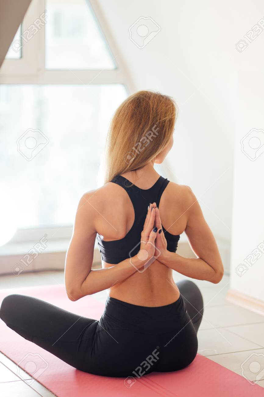 woman doing yoga in