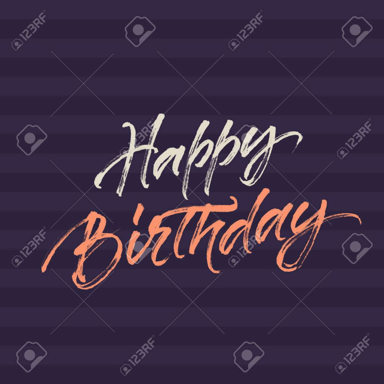 happy birthday lettering with